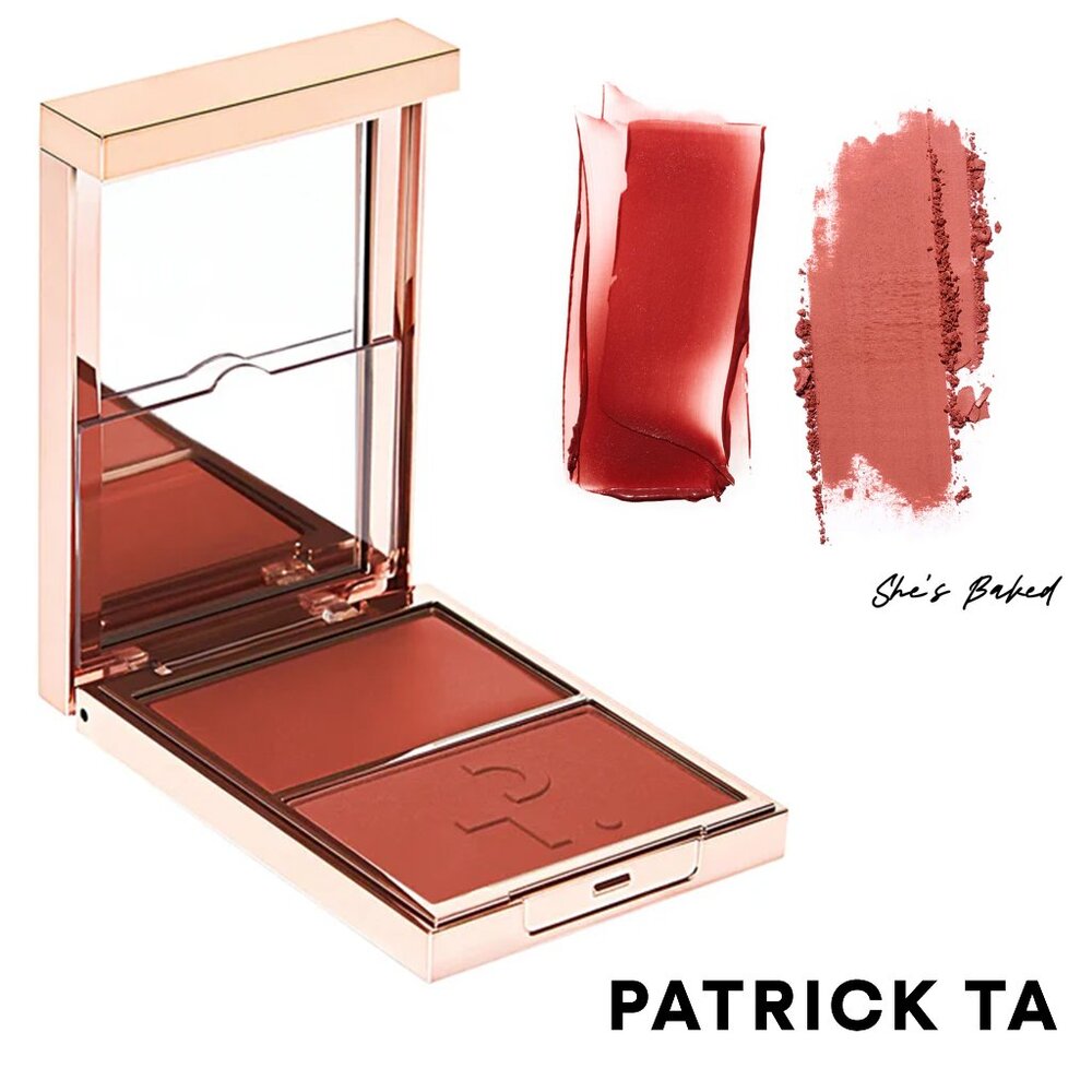 [PATRICK TA] Major Headlines Double-Take Crème & Powder Blush Duo (She's Baked)
